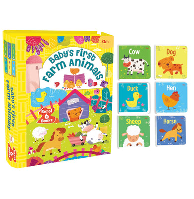 imagBoard books: Baby's First Farm Animals Set of 6 board books in premium quality board box Board book Om Books Editorial Team