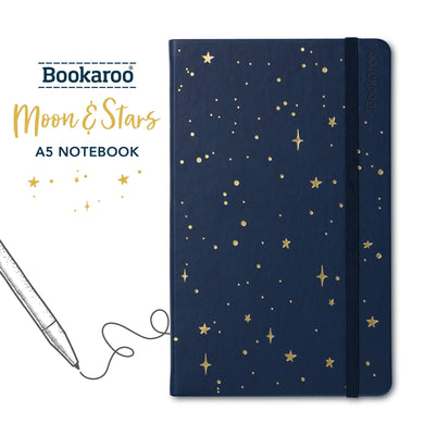 imagBookaroo Notebook A5 Journal - Moon & Stars