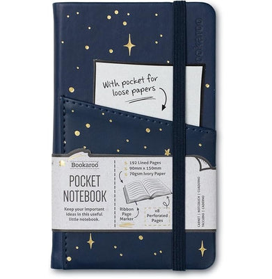 imagBookaroo Pocket Notebook A6 Journal - Moon & Stars-48403