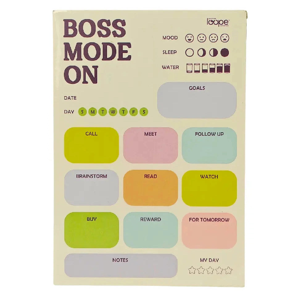 Boss Mode On Productivity Planner  75 Sheets Of Organized Success