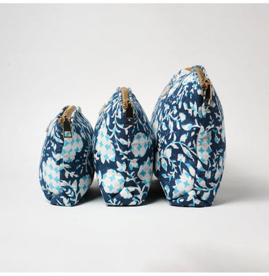 imagBotanical Bliss - Blue-Navy ,Turquoise Blue