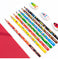 imag4Box 6 Black Wood Triangular Pencils Fluo Colours