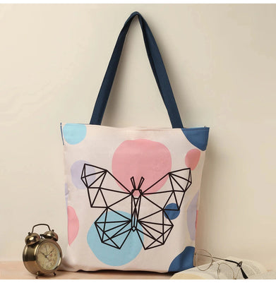 imagButterfly Cotton Canvas Tote Bags