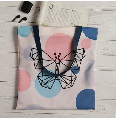 imagButterfly Cotton Canvas Tote Bags