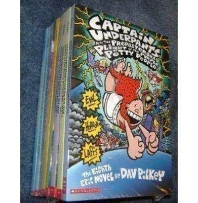 imagCAPTAIN UNDERPANTS BOX SET 10 BOOKS Paperback Dav Pilkey Paperback Dav Pilkey