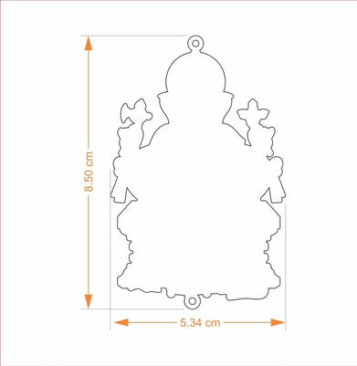 imagCar Ornament Ganesha 3 Gold Plated