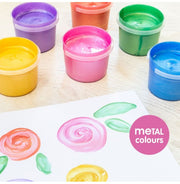 image //www.c...Case 6 Pots 100 Ml Finger Paint, Metallic Colours