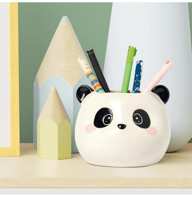 imagCeramic Pen Holder - Desk Friends - Panda