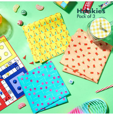 imagChild-unlock! Unisex Kid's Hankies, 100% Organic Cotton, Pack of 3