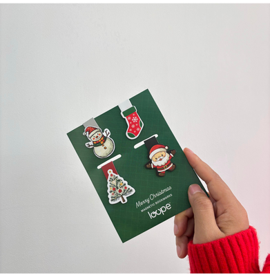imagChristmas Bookmarks Pack of 4-Set Green