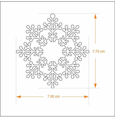imagChristmas Ornament - Frosted Crystal Flake