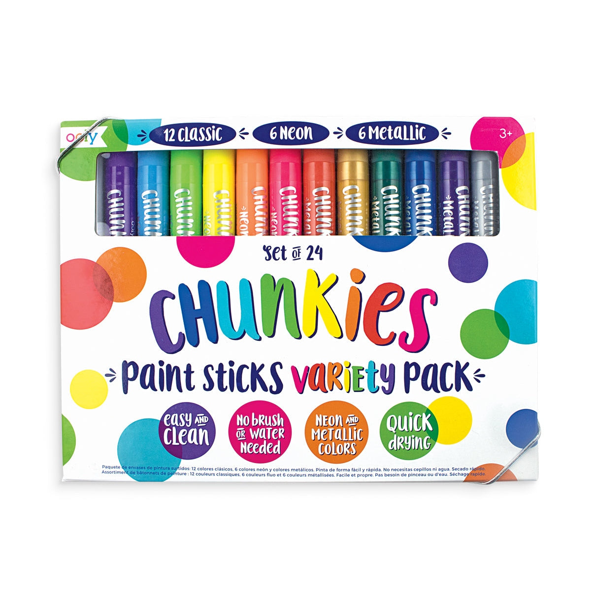 Chunkies Paint Sticks Variety Pack - 24 Mess-Free Colors for Creative Kids