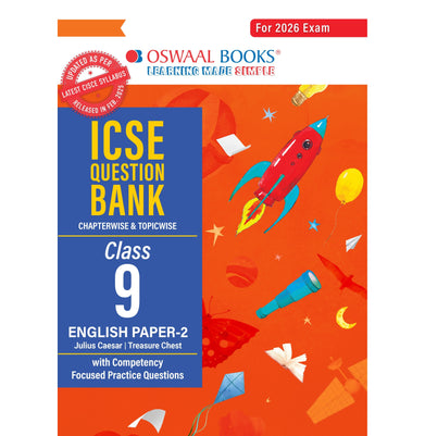 imagOswaal ICSE Question Bank Chapterwise & Topicwise Solved Papers Class 9 English-II For 2026 Exam buy online at crossword.in