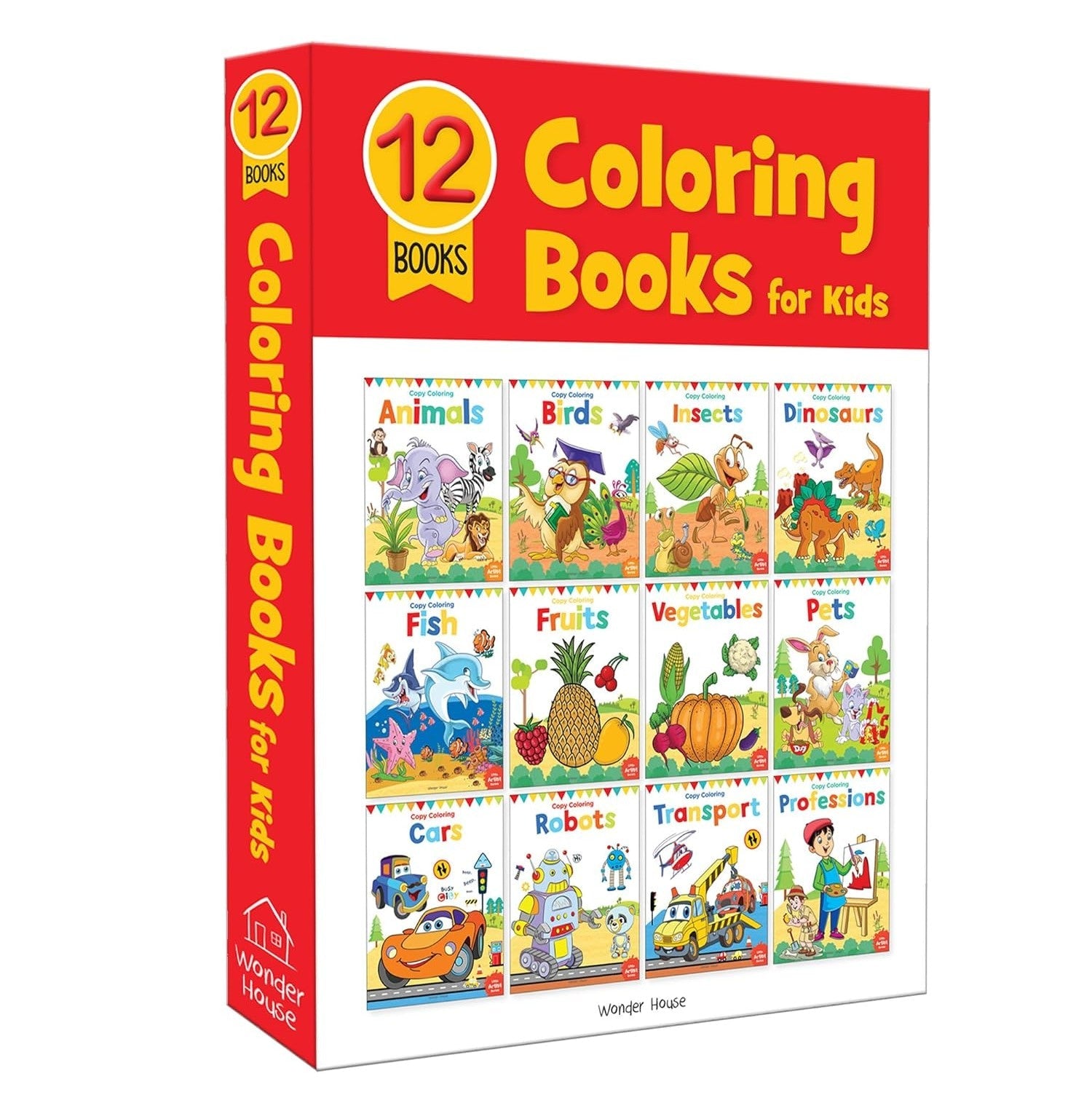 Colouring Books For Kids Pack Of 12 Books