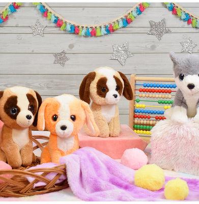 imagMirada 25cm Glitter Eyes Dog - Beige