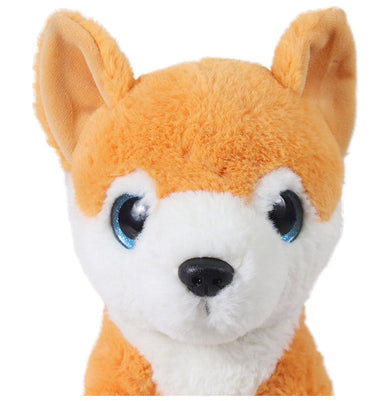 imagMirada 25cm Husky Dog With Glitter Eyes - Orange