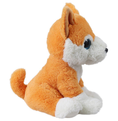 imagMirada 25cm Husky Dog With Glitter Eyes - Orange