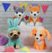 imag8Mirada 25cm Husky Dog With Glitter Eyes - Orange