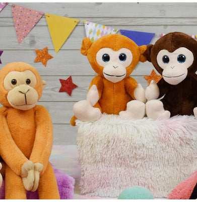 imagMirada 25cm Monkey With Glitter Eye - Light Brown