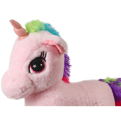 imagMirada Floppy Stuffed Unicorn Soft Toy With Glitter Horn Plush Toy