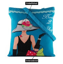 imagBorn To Shop Canvas Tote Bag
