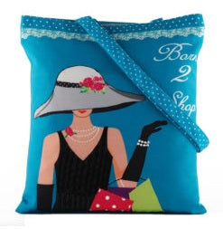 imagBorn To Shop Canvas Tote Bag