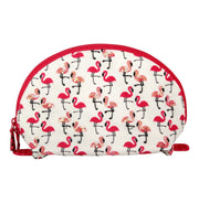 image //www.c...Flamingo Blush Halfmoon Cosmetic Bag