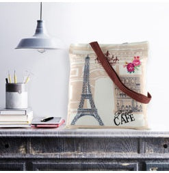 imagParis Cafe Canvas Tote Bag