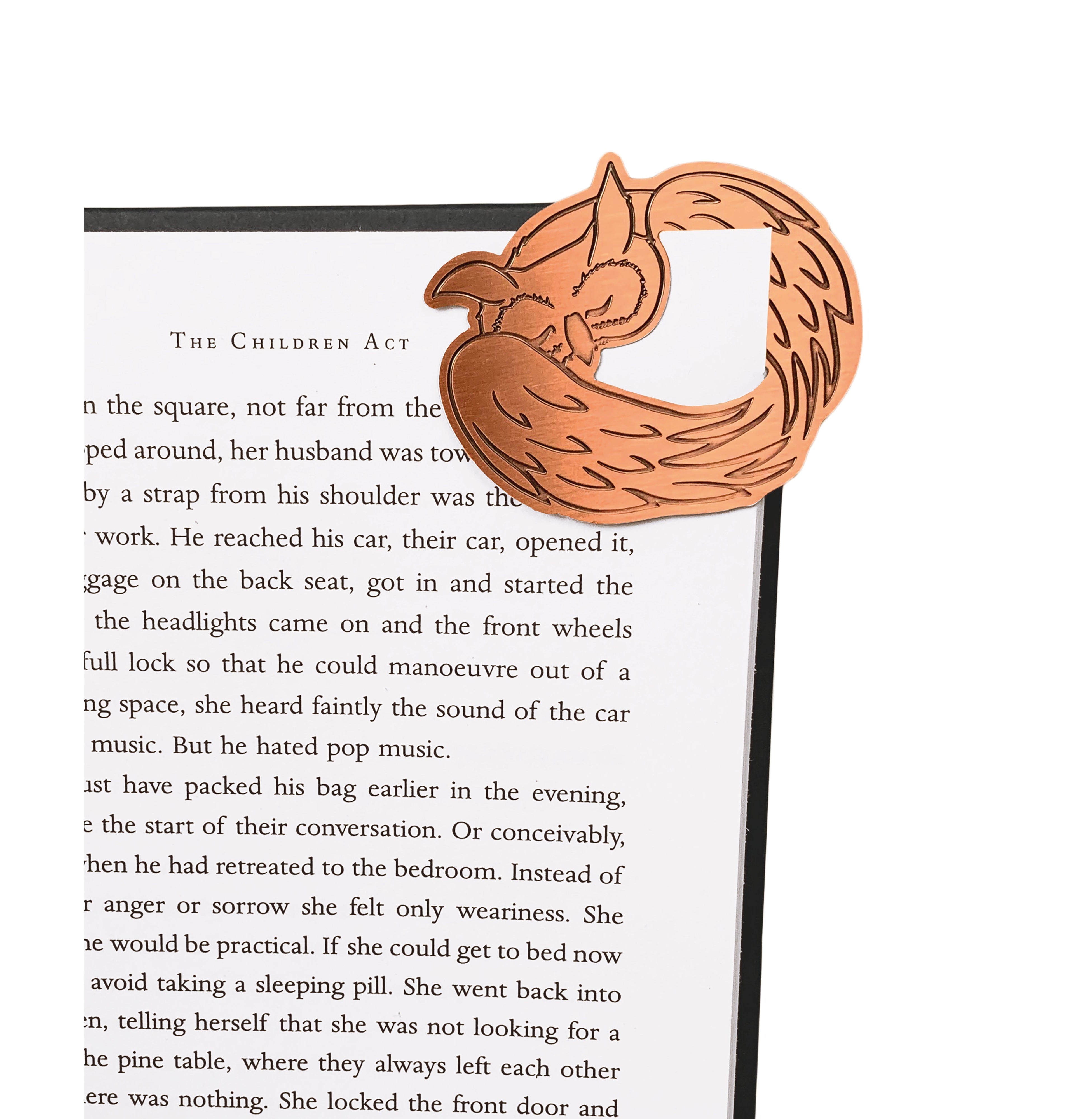 Sleepy Owl Curled Up Corner Bookmark
