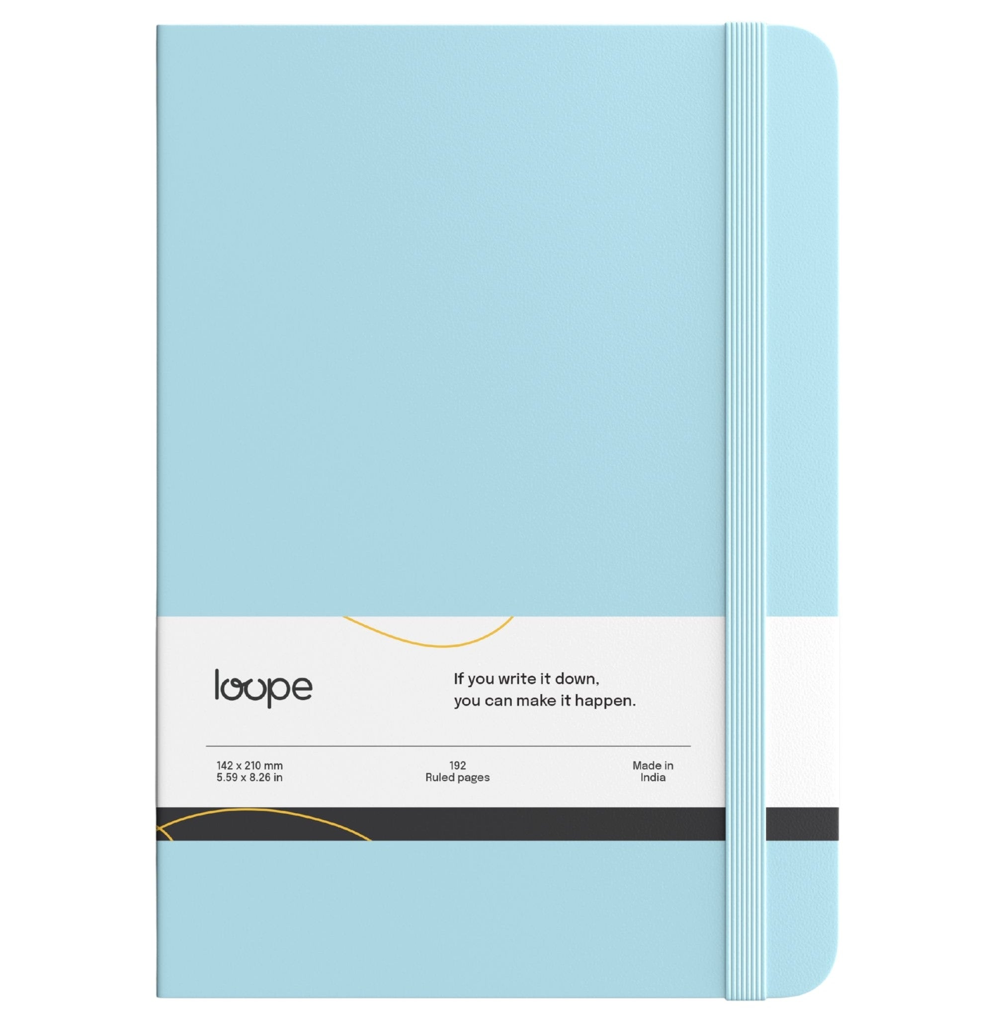 Loope Solid Notebook A5 | Cyan Blue | 192 Pages | 80 Gsm