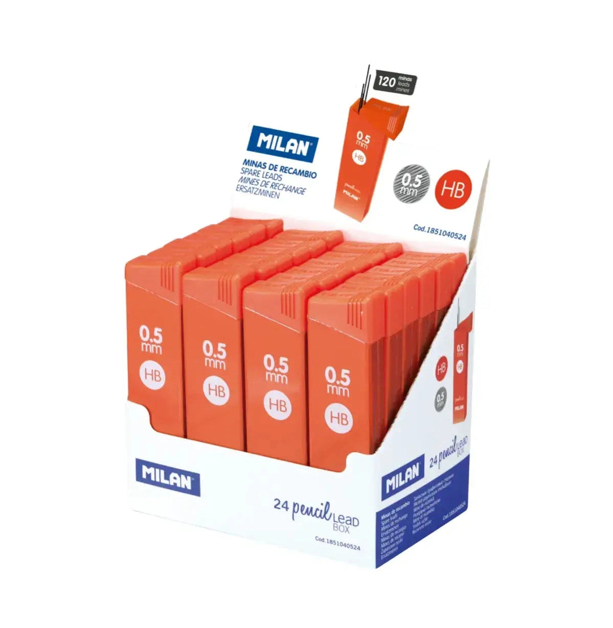 Milan- Display Box 24 Tubes 120 Spare Leads 0.5 Mm - 1851040524