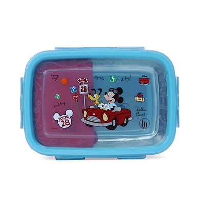 imagDisney Mickey Mouse 304 Stainless Steel Sleek Lunch Box With Chutney Container, 530ml-Multicolor