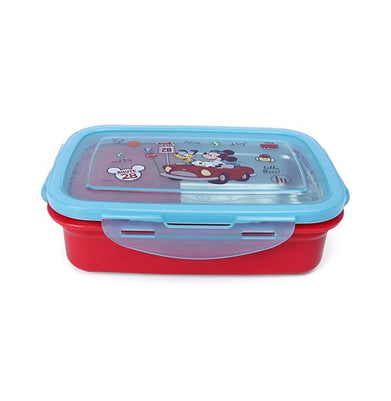 imagDisney Mickey Mouse 304 Stainless Steel Sleek Lunch Box With Chutney Container, 530ml-Multicolor