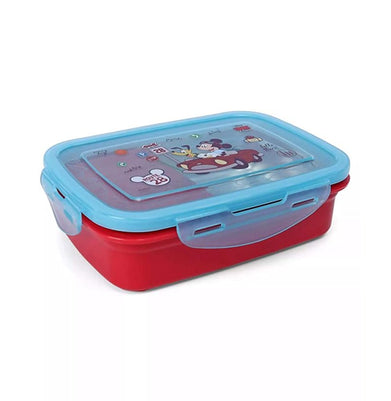 imagDisney Mickey Mouse 304 Stainless Steel Sleek Lunch Box With Chutney Container, 530ml-Multicolor