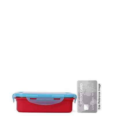 imagDisney Mickey Mouse 304 Stainless Steel Sleek Lunch Box With Chutney Container, 530ml-Multicolor