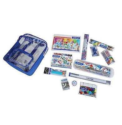 imagDOMS Gifting Range for Kids Pencil Smart Kit with Transparent Zipper Bag, Multicolour DM7160