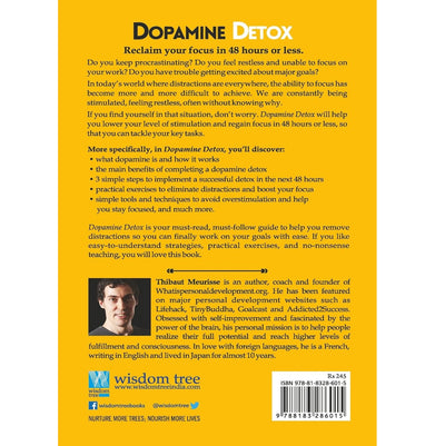 imagDopamine Detox : A Short Guide to Remove Distractions and Get Your Brain to Do Hard Things Paperback Thibaut Meurisse