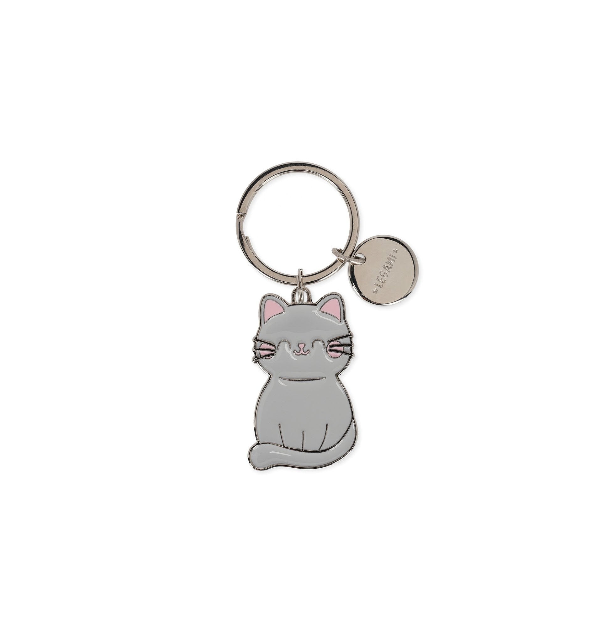Cheerful Kitty Enamel Key Ring – Brighten Your Keys With Whimsy!