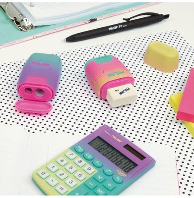 imagErasers With Pencil Sharpener Compact Sunset Series