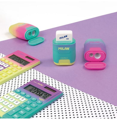 imagErasers With Pencil Sharpener Compact Sunset Series