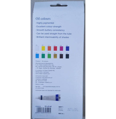imagFaber- Castell Creative Studio Oil Colours -9 Ml Set Of 12