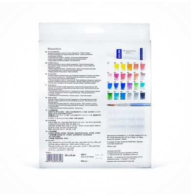 imagFaber-Castell Easy to Use Assorted Watercolours 24 Tube of 2 Box 9 ml Each