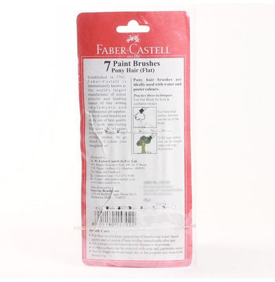 imagFaber - Castell Pony Hair Flat Paint Brush Assorted Set of 7