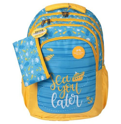 imagFaber Castell School Bag See You Later Sky Blue