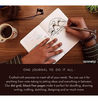 imagFactor Notes-Notebook :100 GSM A5 Dot 160 Pages -Imagine: Dot Grid