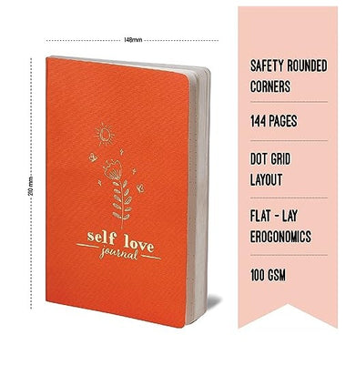 imagFactor Notes-Notebook :100 GSM A5 Dot 160 Pages -Self Love Journal: Dot Grid