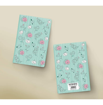 imagFactor Notes-Notebook :100 GSM A5 Dot 160 Pages -The Pastel Mint Roses: Dot Grid