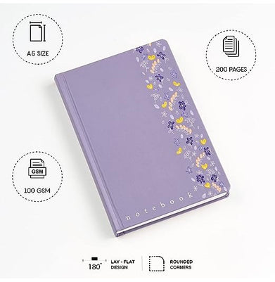 imagFactor Notes-Notebook :100 GSM A5 Hardbound Dot 200 Pages -Private Musings: Dot Grid