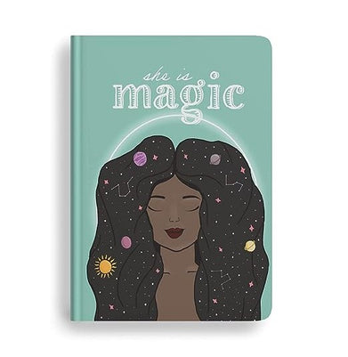 imagFactor Notes-Notebook :100 GSM A5 Hardbound Dot 200 Pages -She is Magic Hardbound : Dot Grid