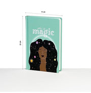 image //www.c...Factor Notes-Notebook :100 GSM A5 Hardbound Dot 200 Pages -She is Magic Hardbound : Dot Grid